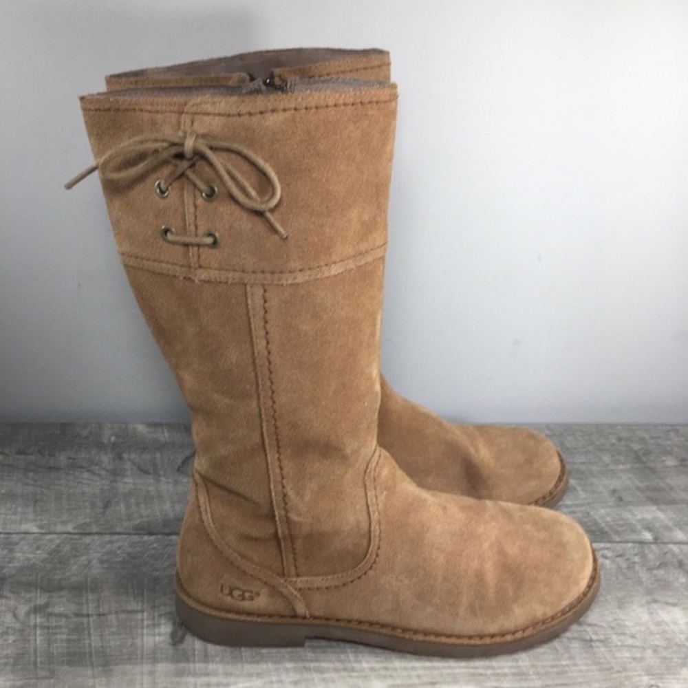 UGG Australia 3301 Rayanne Lined Casual Side Zip Brown Boots Women’s Size 6